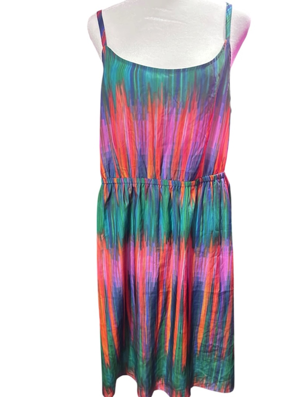 Lane Bryant Multicolor Abstract Dress Sleeveless Flowy Summer Size 14/16 - Picture 2 of 6